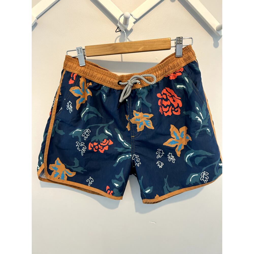 Floral Design Vintage Style Mens Bathing Suit